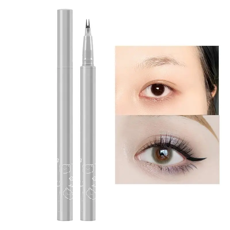 Zwarte Eyeliner Dubbele Tip Wimper Liner Oogpotlood Waterdichte Vloeibare Gevleugelde Eyeliner Stempel Pen Voor Vrouwen Make-Up Volwassenen