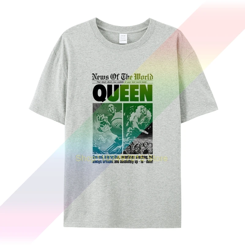 Футболка Queen Freddie Mercury с изображением новостей мира, Мужская футболка 40-го поколения унисекс, Мужская футболка queen