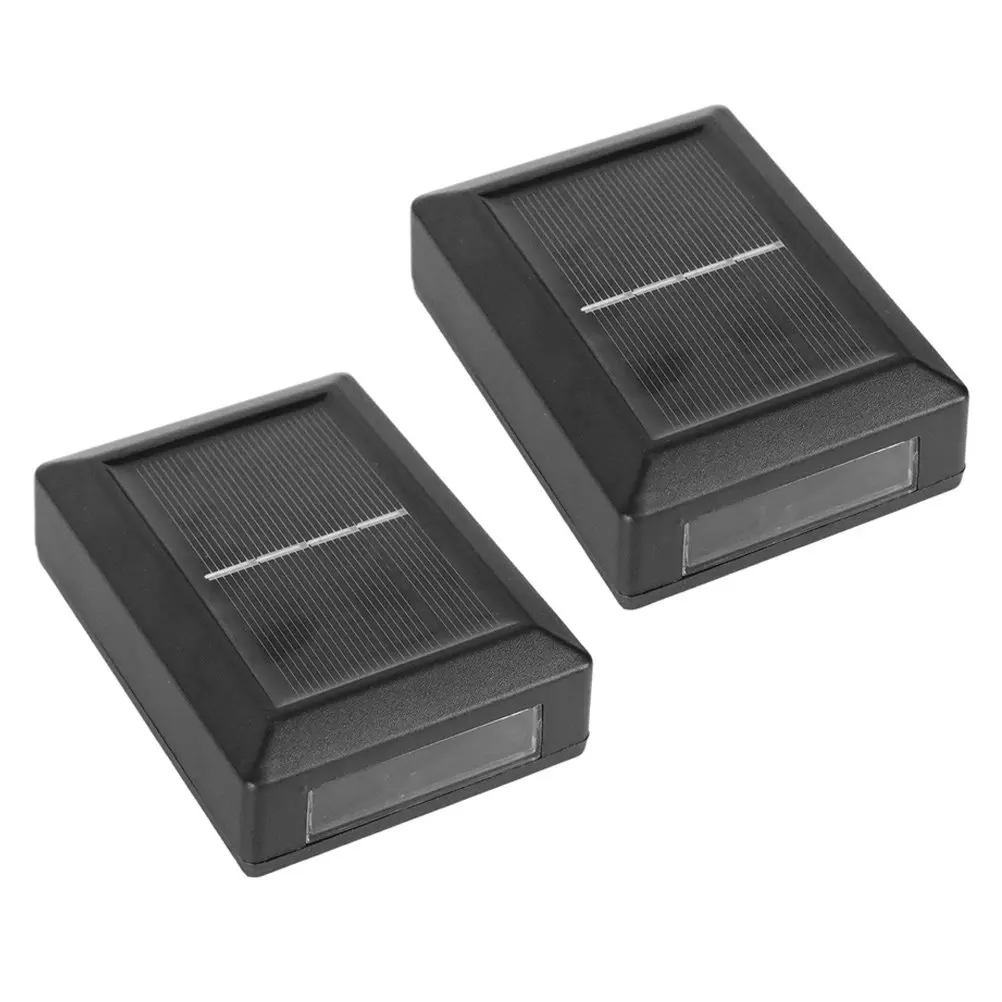 2Pcs Wall Mounted Solar Light Stylish Aesthetic Outdoor Lights for Garden Backyard Porch Patio Pathway Walkway Driveway Fence