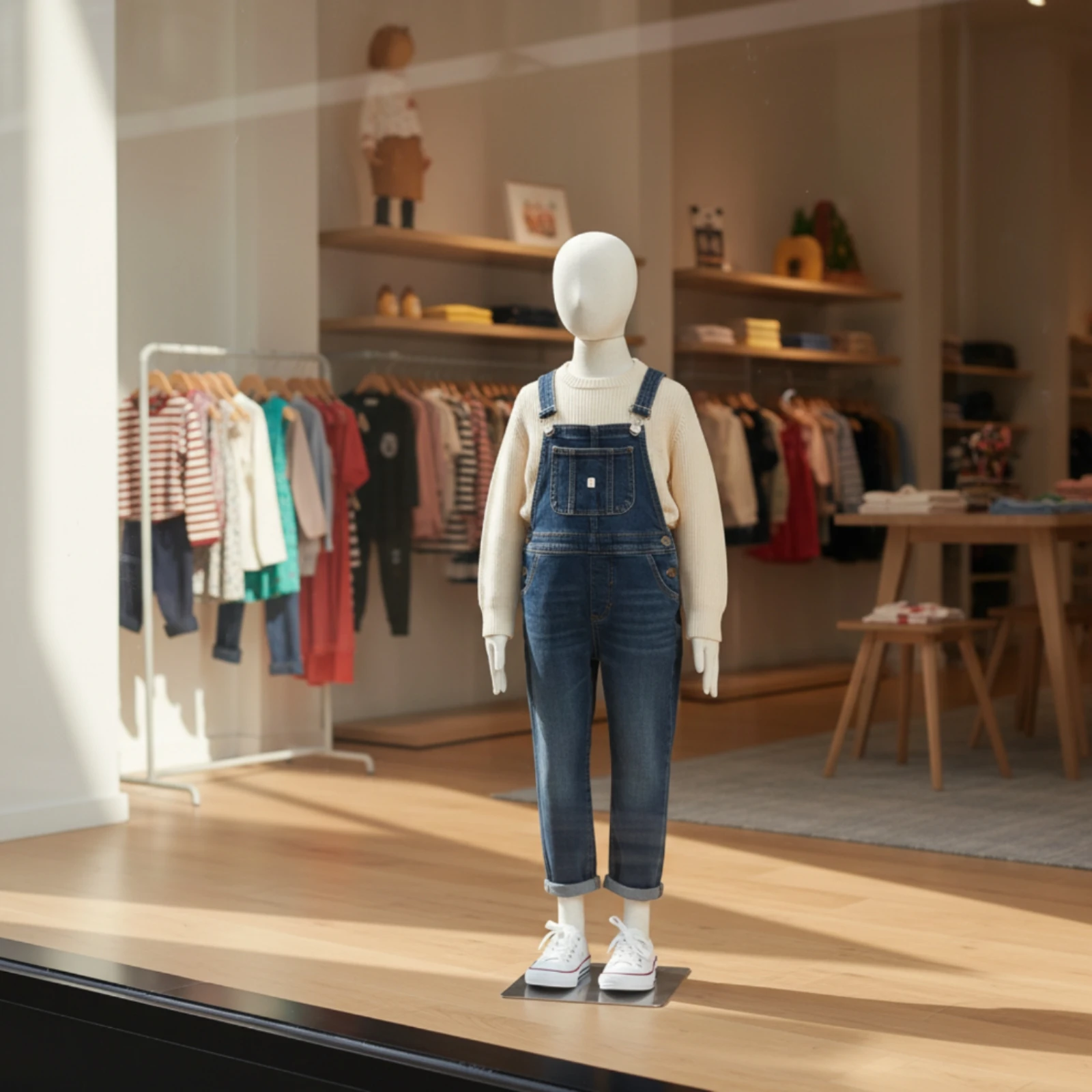 Soft Mannequin Lightweight Full Body Child Mannequin Manikin Gender-Neutral for Clothing Stores, Window Displays, Retail Shops view 2