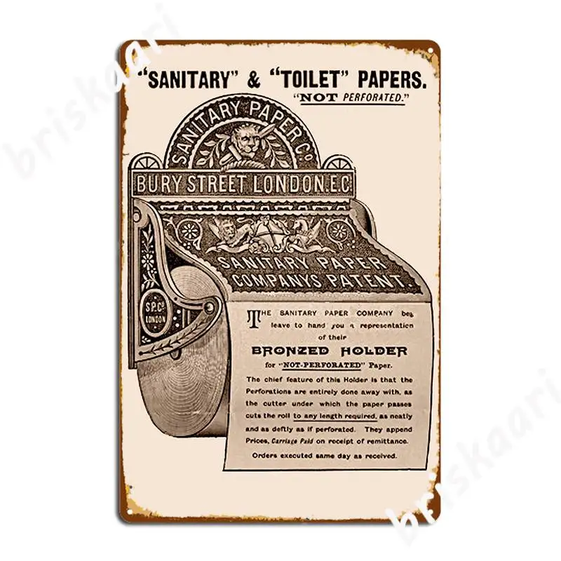 Vintage Toilet Paper Ad Metal Sign Cave Pub Club Funny Plates Tin Sign Posters