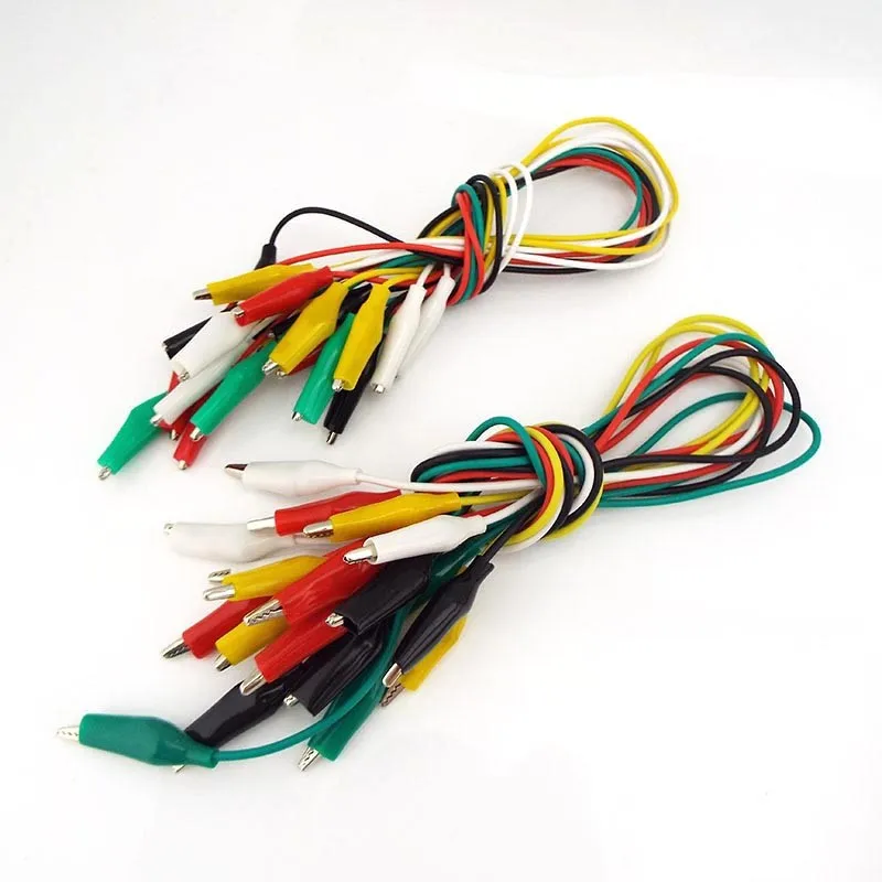 Dual Crocodile Clips Alligator Clip to 4mm Banana Connector Oscilloscope Test Probe Cable for DIY Electric Testing A1