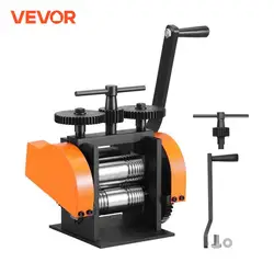 Vevor 45/57/75/76 Mm Sieraden Walserij Machine 3-In-1 Multifunctionele Walserij Voor Metalen Sieraden Maken Vel Vierkante Draad