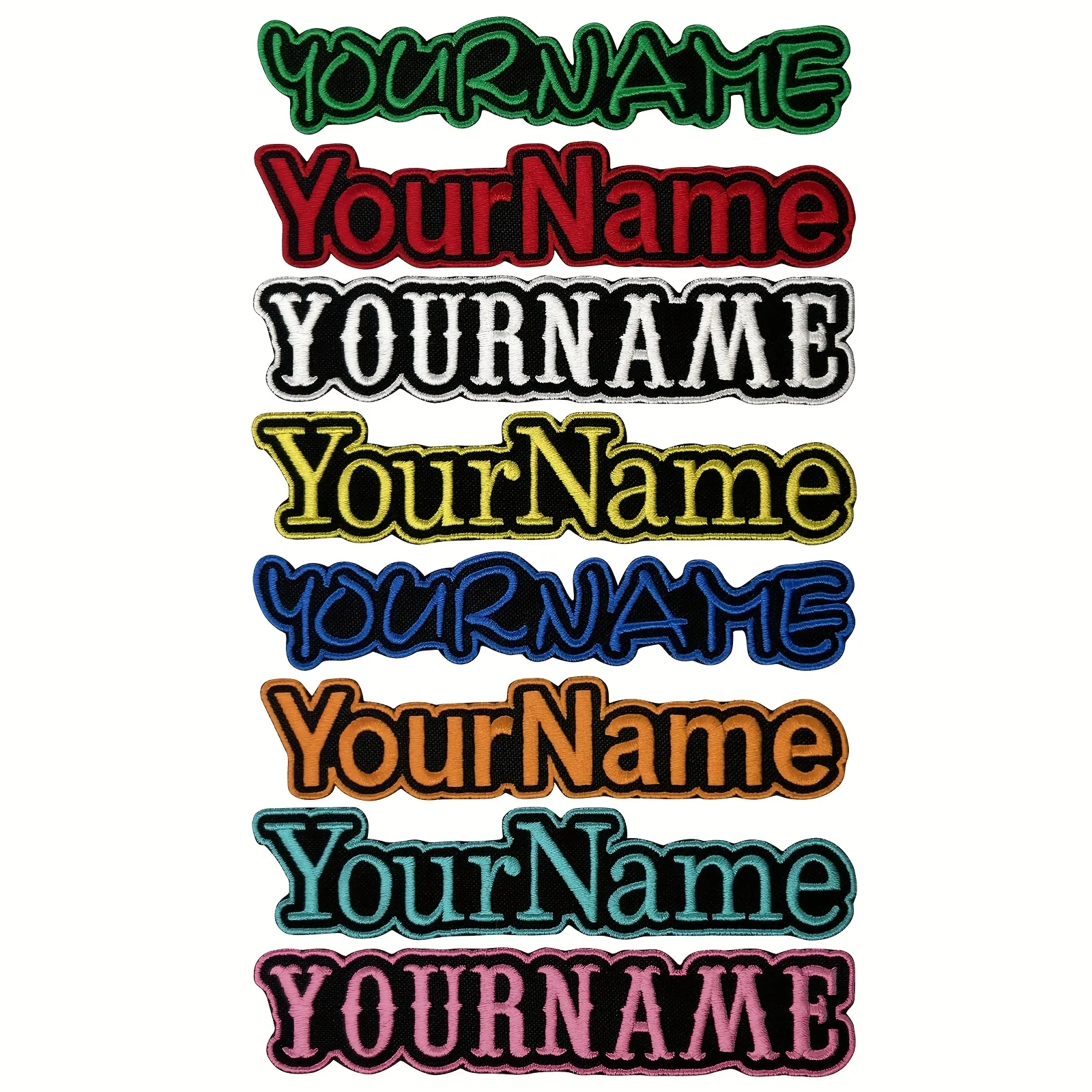Custom Embroidered Patch Iron Sew Personalized Name Logo Badge Clothing Jacket Backpack Hat DIY Applique Sticker Decoration
