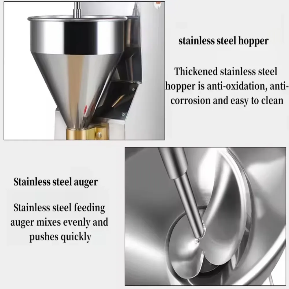 صانع كرات اللحم ميسون باسو الاحترافي من الفولاذ المقاوم للصدأ - لحم البقر، آلة كرات اللحم المحشوة الصغيرة للأغراض التجارية