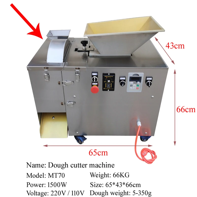 Modello elettrico Burger Pasta per pane Taglierina Arrotondatrice Spezzatrice automatica per pasta Macchina più rotonda per panetteria commerciale