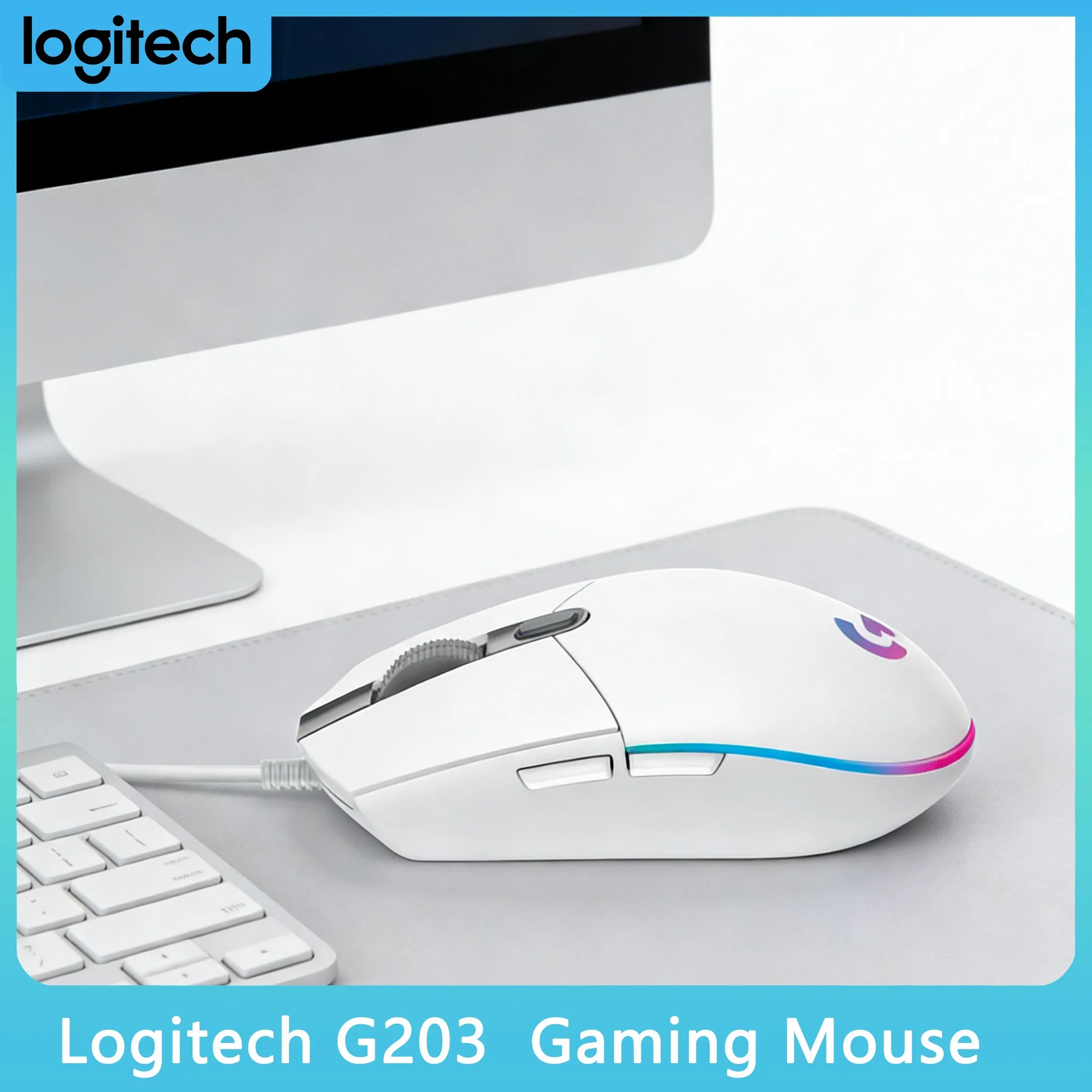 Logitech G203 LIGHTSYNC Mouse 16.8 Million Colors for Custom Style