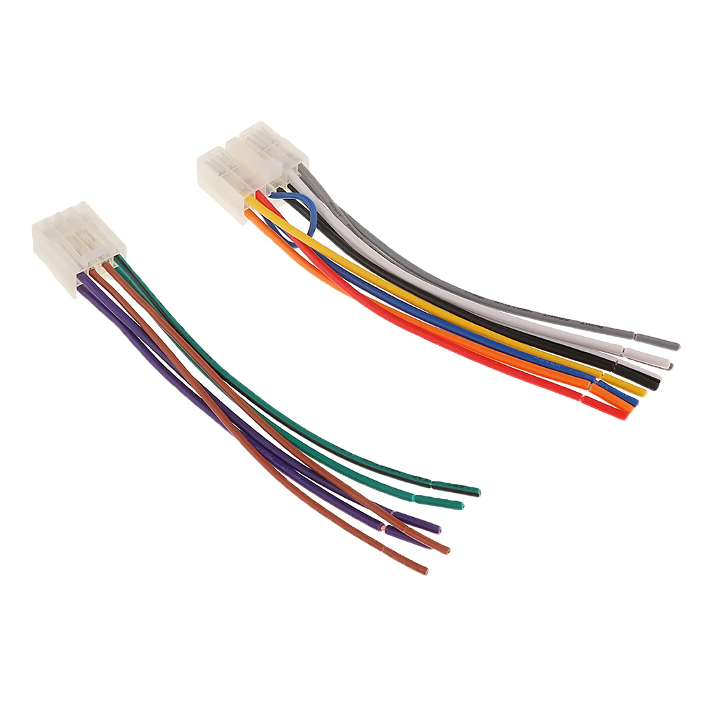 1 Set 10 Pin+ 6 Pin Car Stereo Radio/CD/DVD Player ISO Wiring Harness Connector for Toyota Car Stereo 6.3