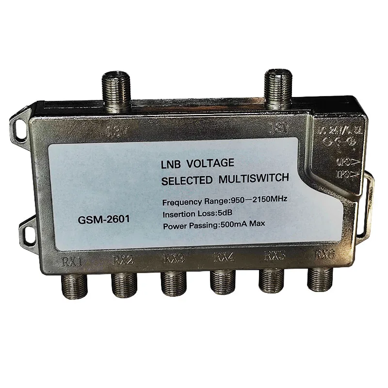 2 *6 디스큐 스위치 아연 위성 멀티스위치 LNB 전원 방수 독립형 TV 스위치 950-2150MHz