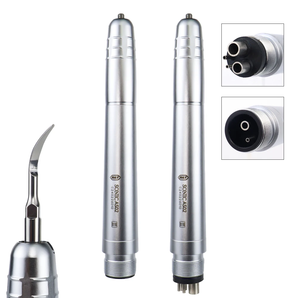 Dental Ultrasonic Air Scaler Handpiece with 3 Tips Teeth Whitening Cleaner Tools 2Holes 4 Holes Dentist Lab Clinic