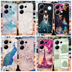 For Xiaomi Poco M6 Pro 2024 Case New Fashion Marble Cartoon Cover Soft Clear Silicone Funda For Xiaomi Poco M6 Pro 4G Phone Case