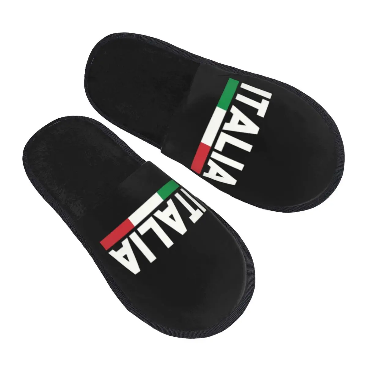 Custom Print Women Flag Of Italy House Slippers Cozy Warm Italian Patriotic Memory Foam Fluffy Slipper Indoor Outdoor Shoes