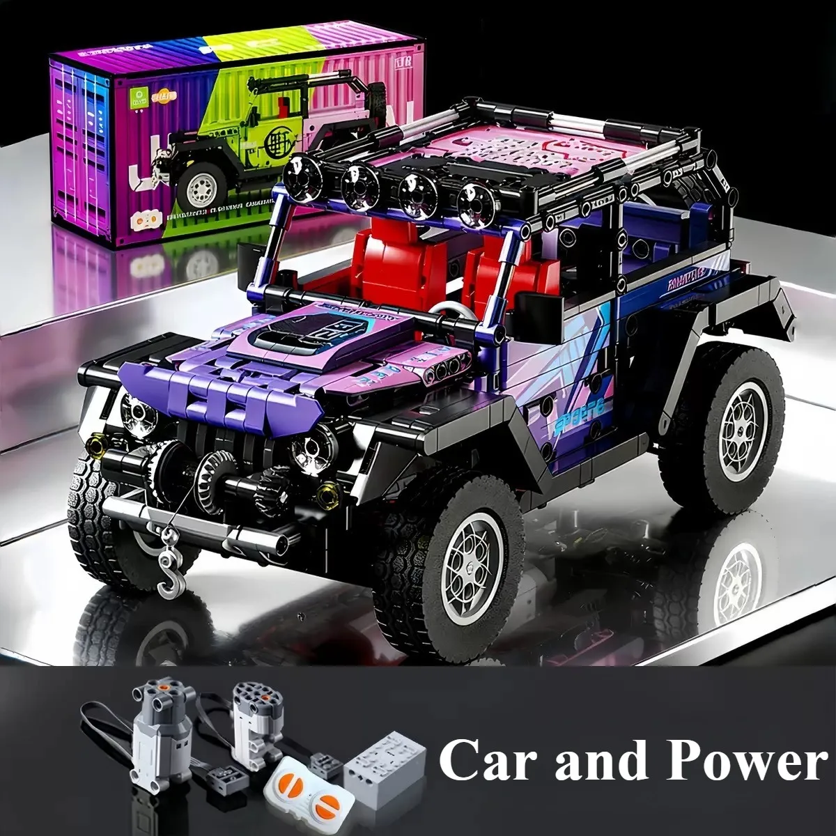 Building Block Sports Car 1:14 RC Toy Car, Building Block Toy Birthday Gift, Sports Car Model, Children's DIY Gift view 2