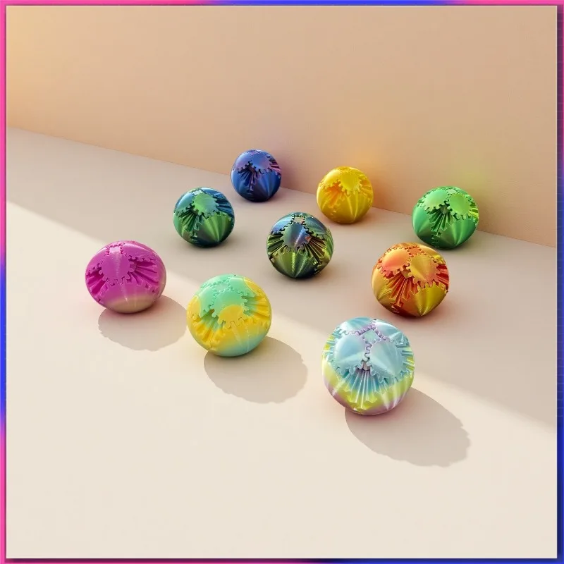 Ball gear 3D printing gear toy PLA youth gear ball Internet celebrity explosion Children's creative decompression cross-border