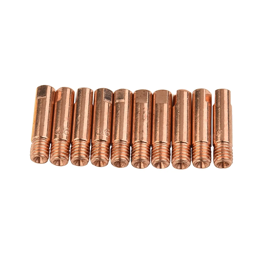 Welding Contact Tips Contact Tip 10pcs Consumables Length 25mm MB15AK Welder Torch 0.6 - 1.2mm Practical Brand New