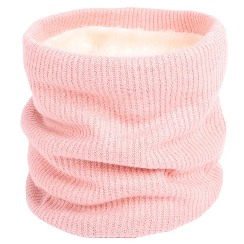 Unisex Winter Knitted Scarves for Boys Girls Women Men Warm Kids Thick Elastic Mufflers Children Neck Warmer Cotton Baby Scarf