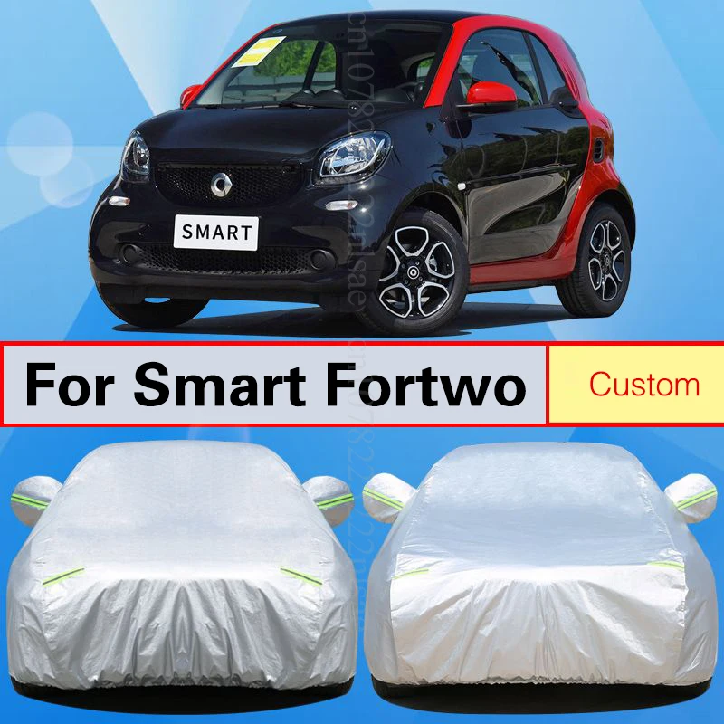Водонепроницаемый полный автомобильный чехол для Smart Fortwo, уличный летний солнцезащитный козырек, защита от УФ-лучей, зимний, снег, дождь, защита от ветра, авточехол