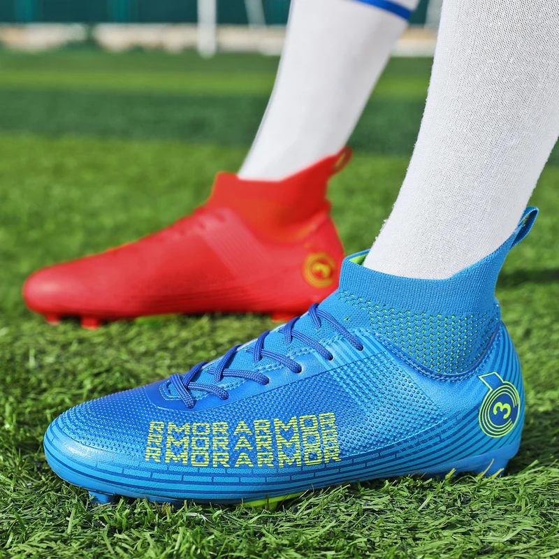 

2022 Soccer Shoes Children's Sneakers Boy Field Boot Football Men Football Boots Chuteira Futsal Professional Field Cleats 31-48