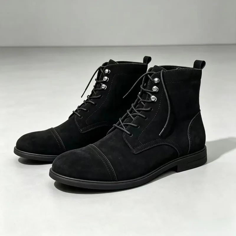 Men Boots New Arrival Motorcycle Boots High Quality Retro Comfortable Leisure Tooling Work Ankle Workwear Boots