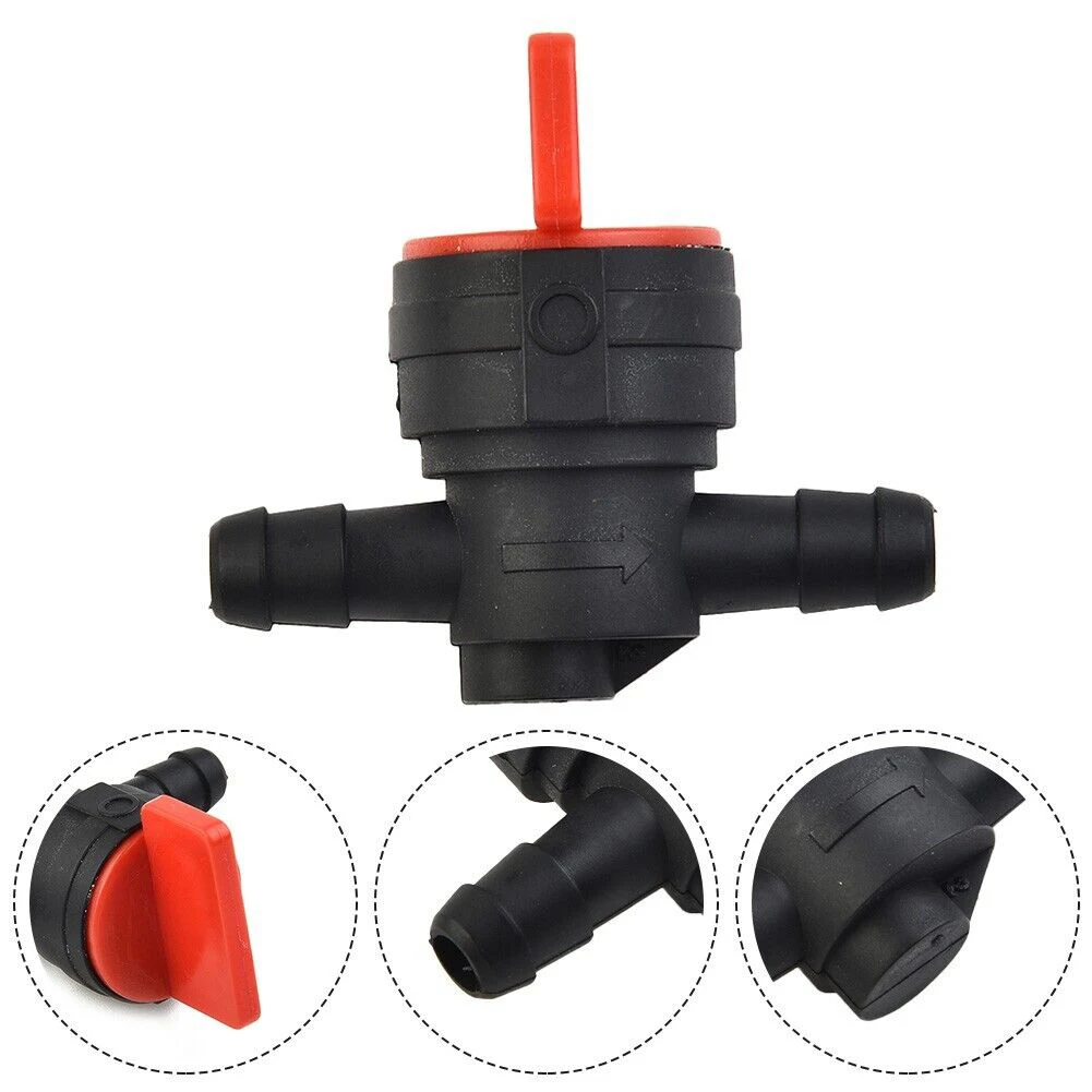 8mm In-Line Petrol On-Off Fuel Tap Switch Valve - Motorcycle Bike ATV Plastic Petcock/Fuel Tap, For 1/4