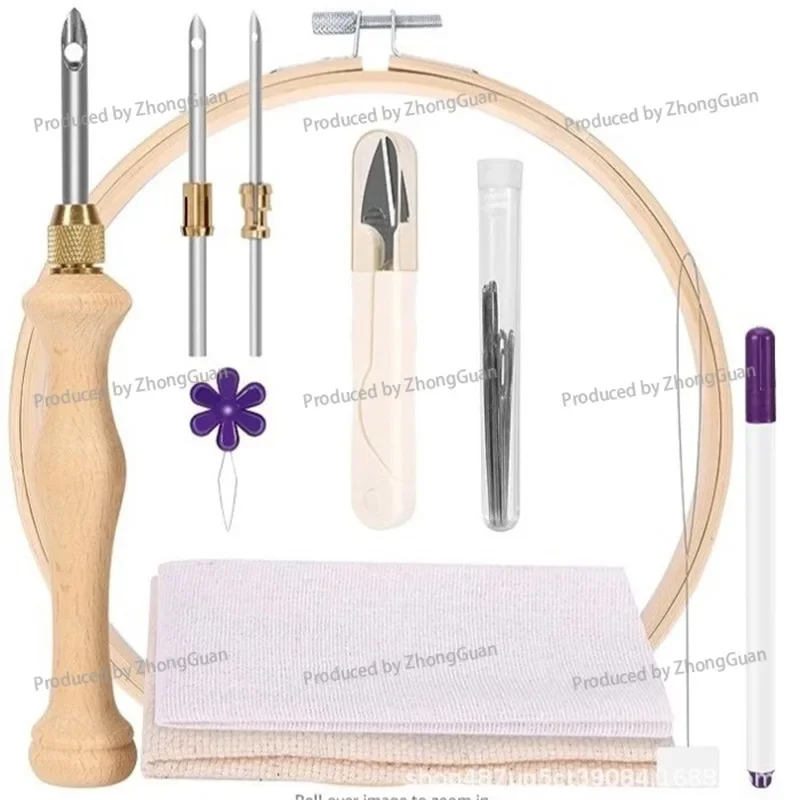 Russian Embroidery Needle Wool Thick Stab Needle Adjustable Stab Pen Stab Embroider Material Pack Embroider