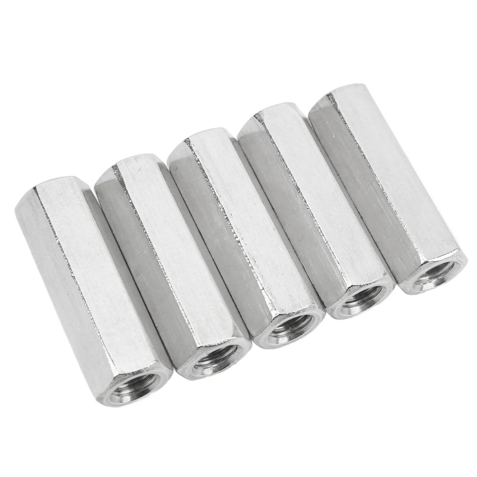 5 Pcs Hex Coupling Nut M12x1.75 L60mm 304 Stainless Steel Hex Coupling Nuts Threaded Rod Connector