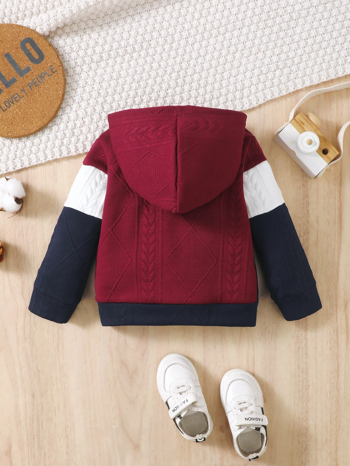 Boys 'fashionable casual hooded splicing thick long-sleeved hoodie sweaters, autumn and winter children's wear