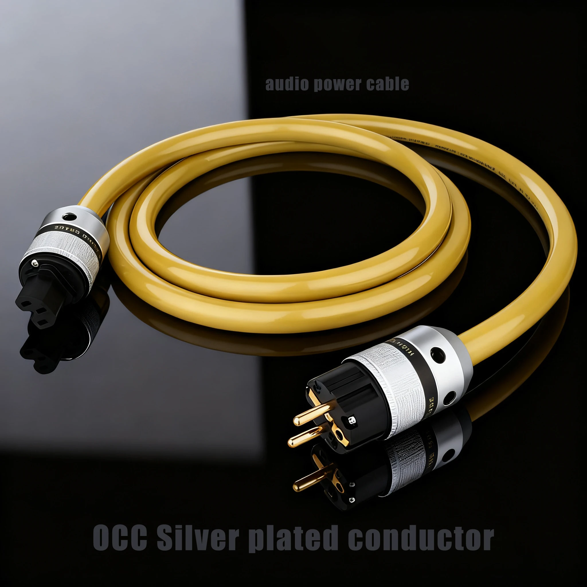 

hifi Preffair OCC Copper SCHUKO Power Cable Silver Plated EUR Power Plug hifi power cord cable for DVD CD AMP