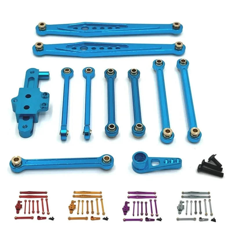 Wltoys 124006 12423 12427 12428 Metal Upgrade Parts Kit Steering Assembly Link Rod Servo Arm 1/12 RC Car Accessories