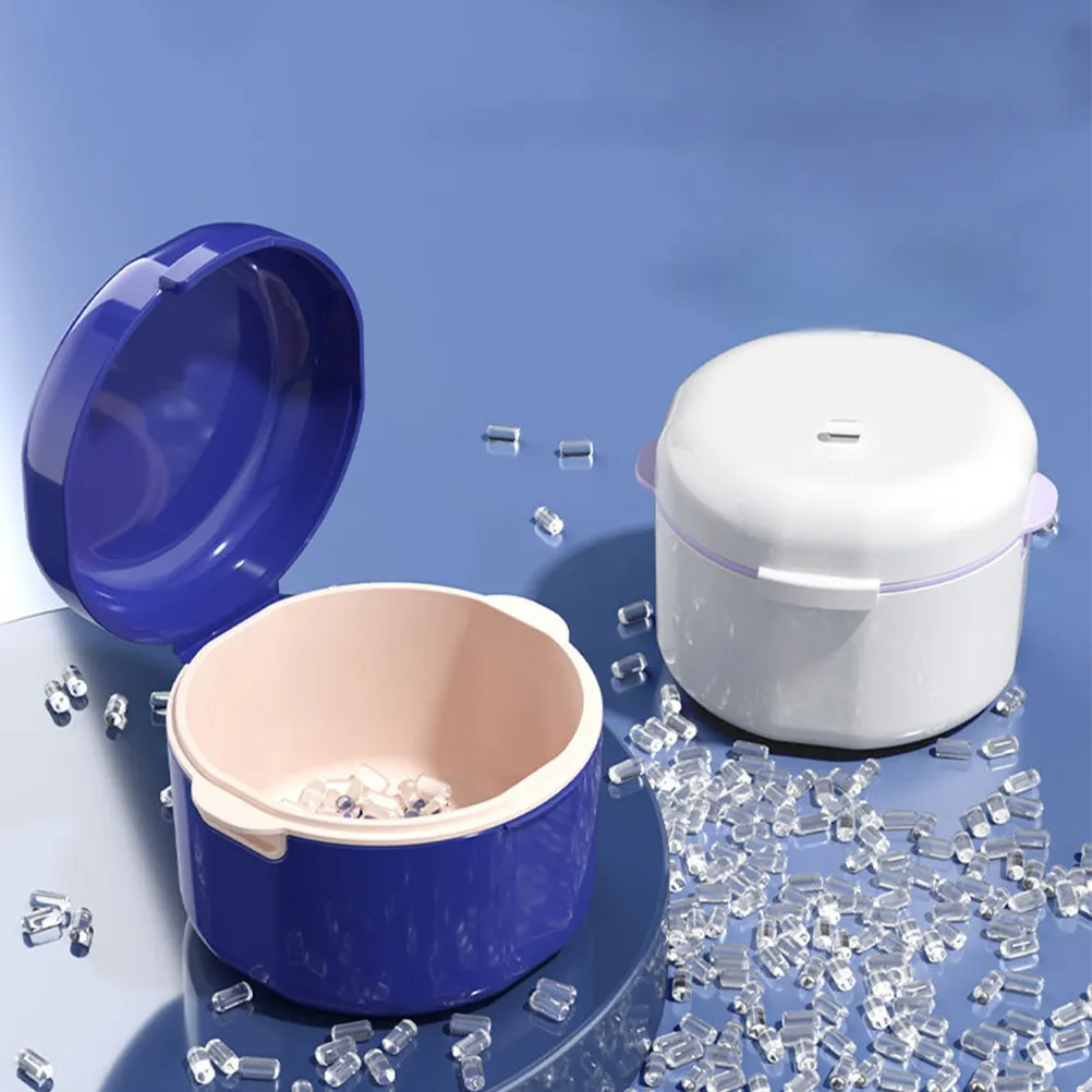 

Набор из 2-х пластиковых футляров для зубных протезов премиум-класса с вентиляционным дизайном для хранения и переноски, для использования на улице