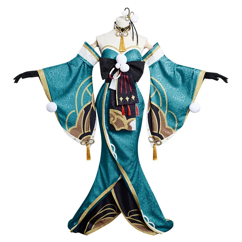 

Game Genshin Impact Hina Goro Cosplay Costume Dress Outfit Adult Women Halloween Carnival Suit