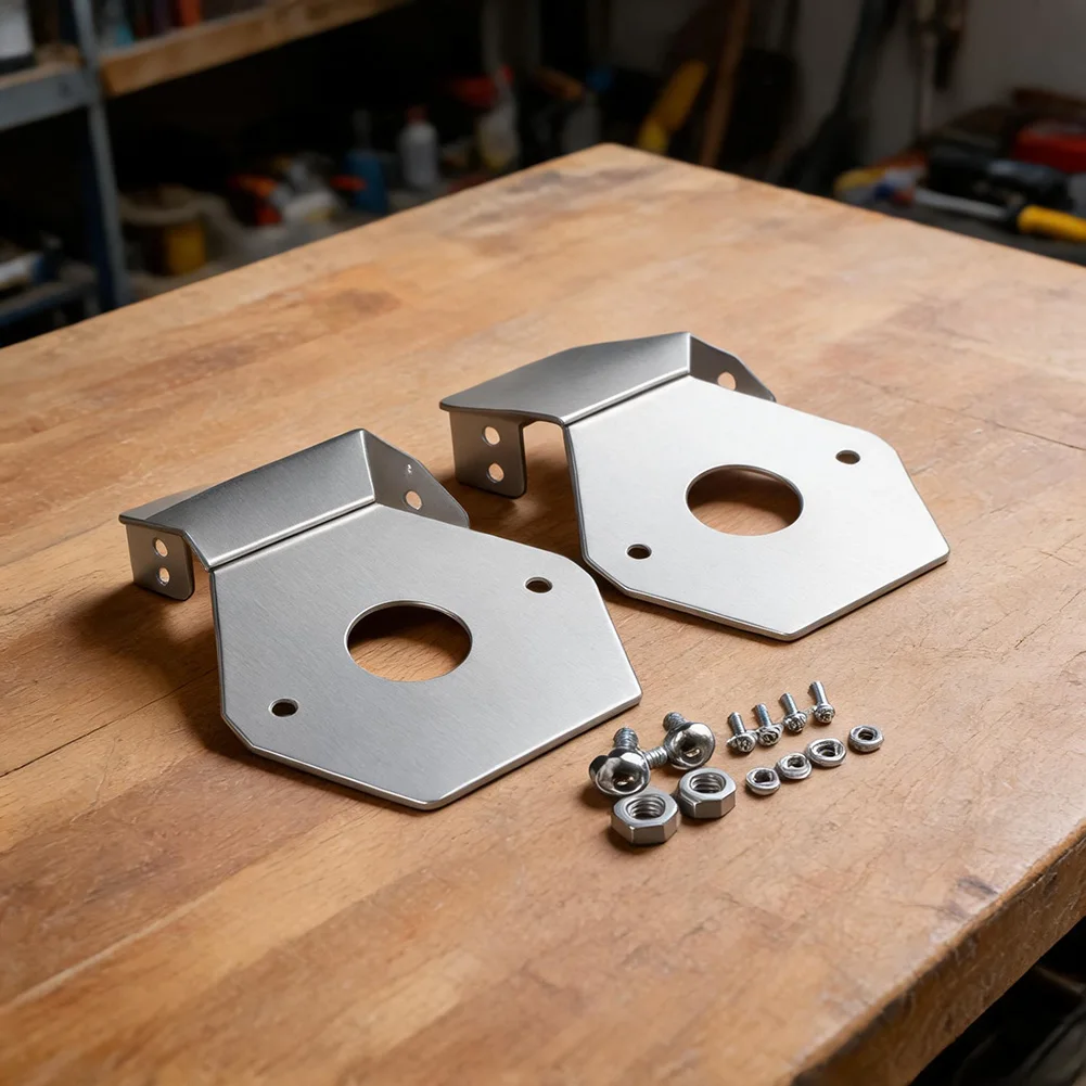 2 Pack Stainless Steel Brackets for Watermelon Lights with Multiple Mounting Hole Options for Custom Angle Adjustment