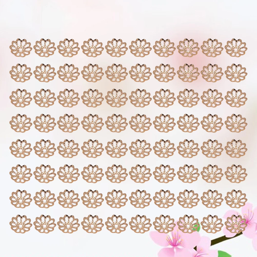 

1000pcs 7Mm Pendant Accessories Metal End Caps Diy Bead Caps For Necklaces Bracelets Flower Spacer Jewelry Findings