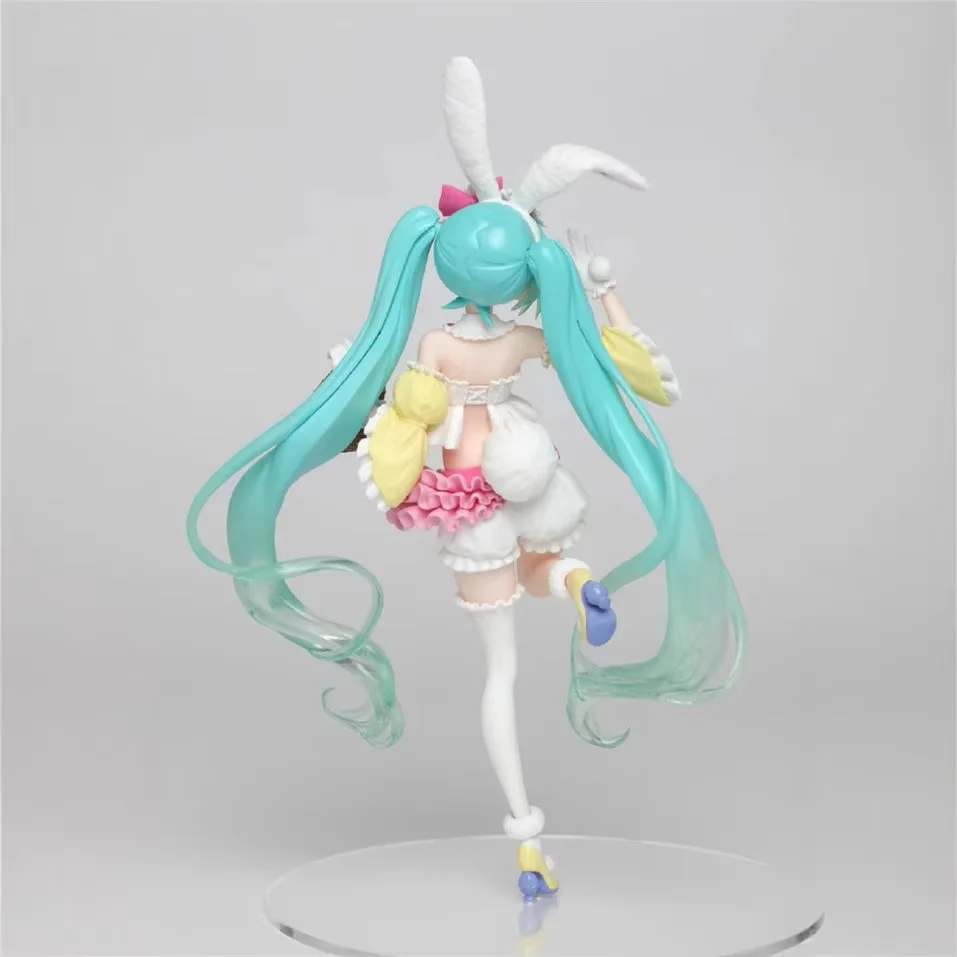 Hatsune Miku-Kit de modelismo de la serie Four Seasons, figura de animación coleccionable con accesorio de oreja de conejo, figura hecha a mano para fanáticos