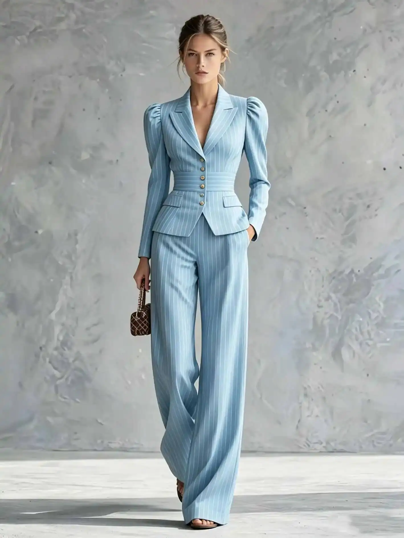 Fashion 2 Pieces Suits Striped Women's Suits Long Sleeve Office Ladies Work Pant Sets Female Business Prom Wear Customized