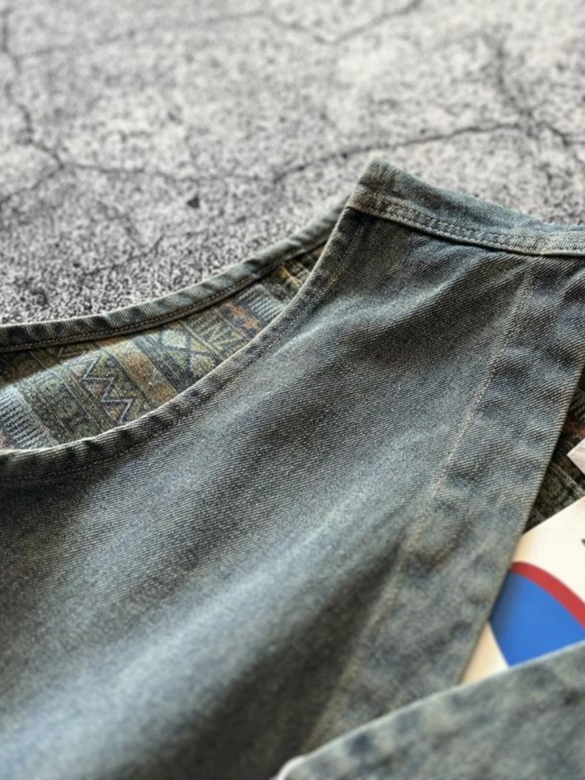 Vintage Amekaji Vintage Denim Vest Casual V-neck Vest Pure 100% Cotton Rugged Handsome Camisole Tank Jackets 2024 Autumn Men