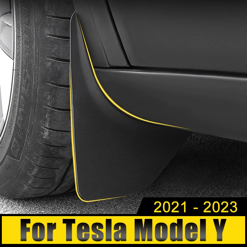 ABS Car Mud Flaps Splash Guards Fender Durable Mudguard Cover Case Protector Accessories For Tesla Model Y 2021 2022 2023 2024