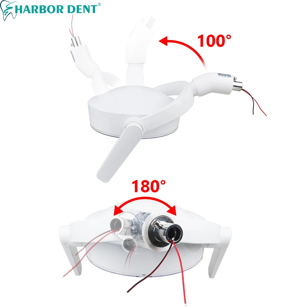 Lâmpada led refletora dentária com interruptor de um clique, cor branca/amarela, luz oral para equipamentos de odontologia de implante