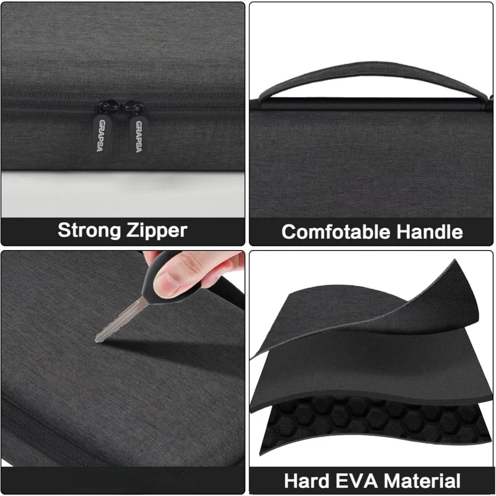 صناديق تنظيم النظارات العصرية للسفر، صندوق تخزين النظارات الشمسية، حامل تخزين عصري للنظارات والكابلات الرجالية #4