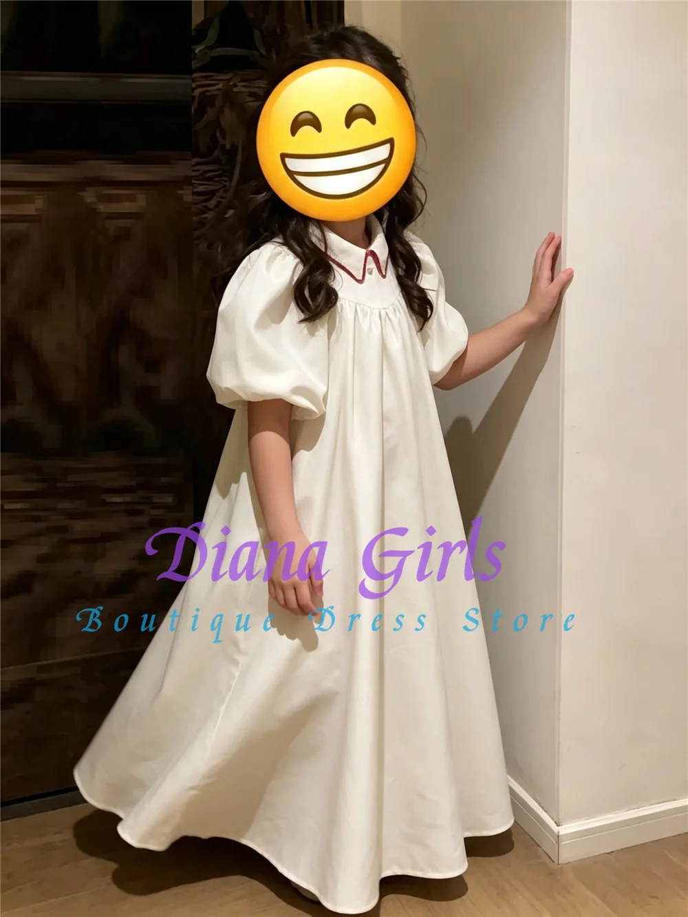 New Lovely Baptism Flower Girl Dress Quality Satin A-Line for Wedding Ball Dresses Kids Birthday Party First Communion Gowns