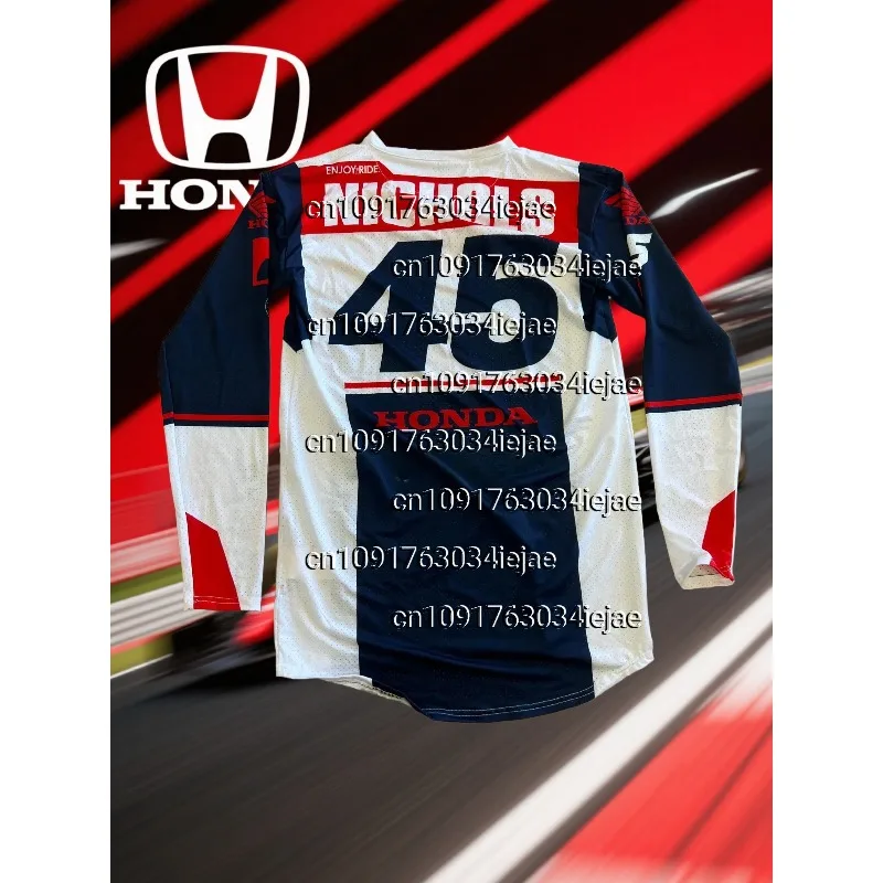 

2026 Honda Motorcycle Quick Dry Jersey Long Sleeve Breathable Racing Shirt Comfortable Dirt Bike Gear for Daily Outdoor Use