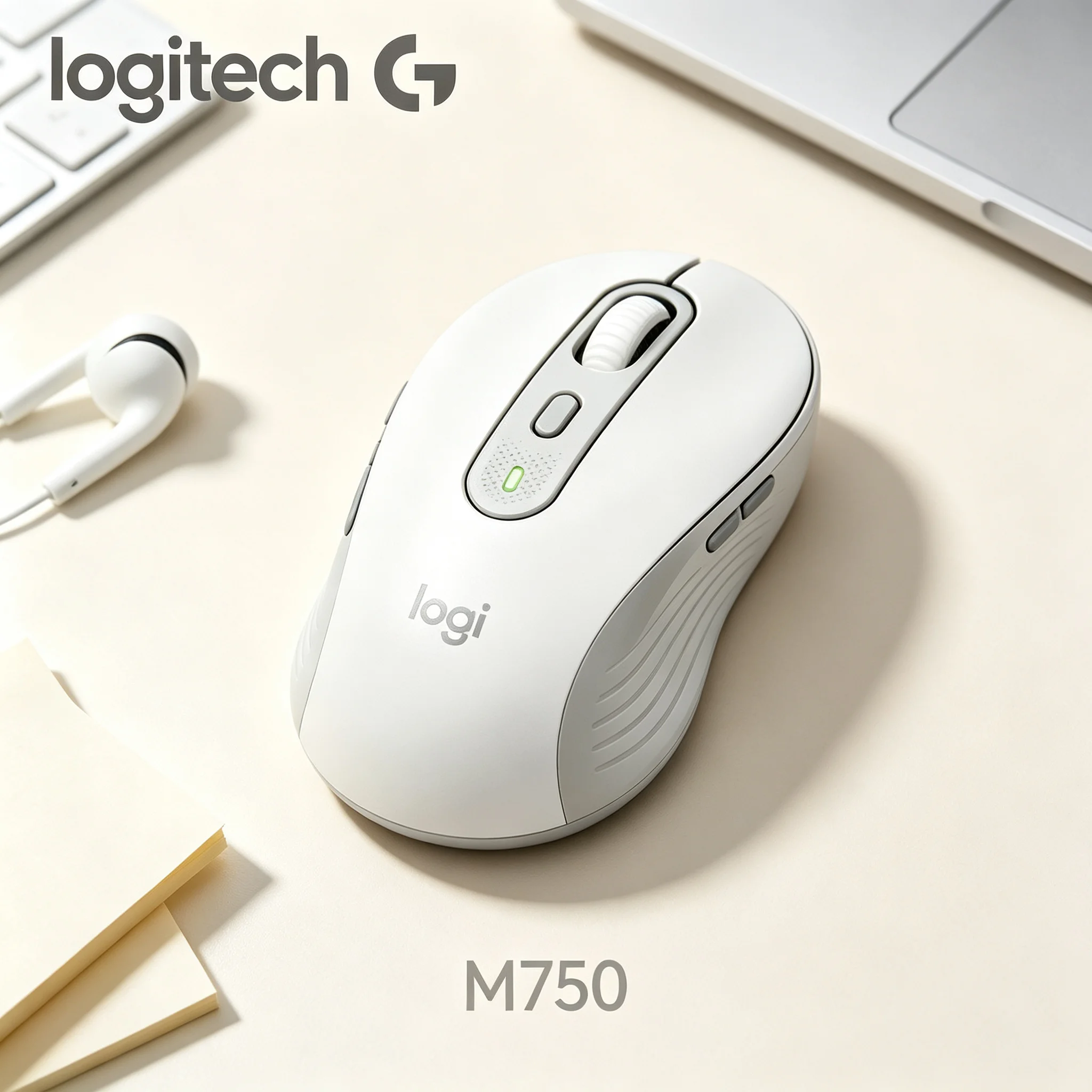 Logitech M750 Ergonomic Mice Stable Wireless Transmission Comfort Grip For Casual Gaming Session And Office Work