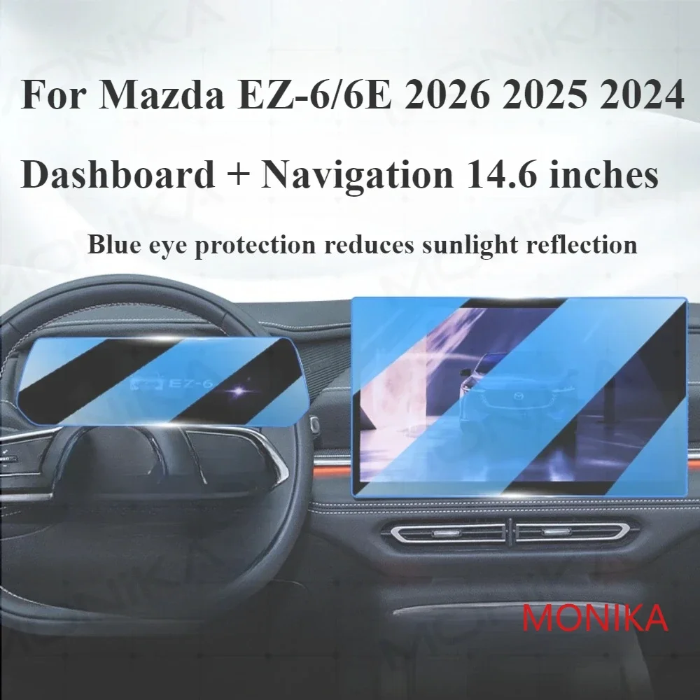 For Mazda EZ-6/6E 2026 2025 2024 Tempered Glass Protective Film Matte GPS Navigation Media Touch Display Screen Car Accessories