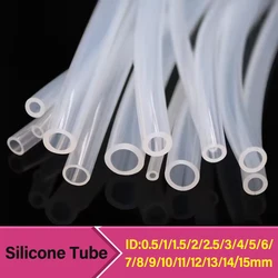 1~10M Food Transparent Grade Silicone Rubber Hose Tube ID 0.5/1/1.5/2/2.5/3/4/5~15mm Clear Aquarium Air Water Garden Hoses Pipes