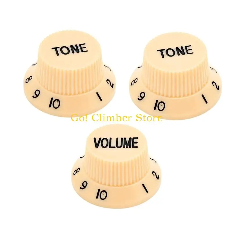 Q84C ABS Guitar Control Caps with Numbered Skirts for Routine Upkeep Jobs