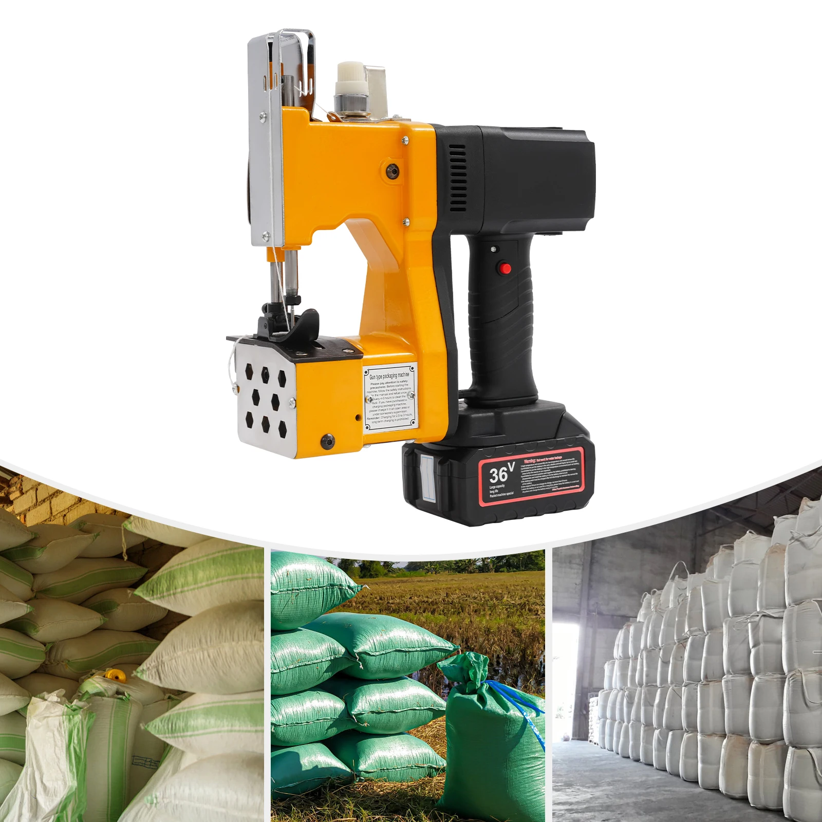 

36 В 210 Вт 2800-3200 Беспроводная портативная швейная машина для сумок, высокоскоростная машина для запечатывания пакетов, электрическая швейная машина для сумок