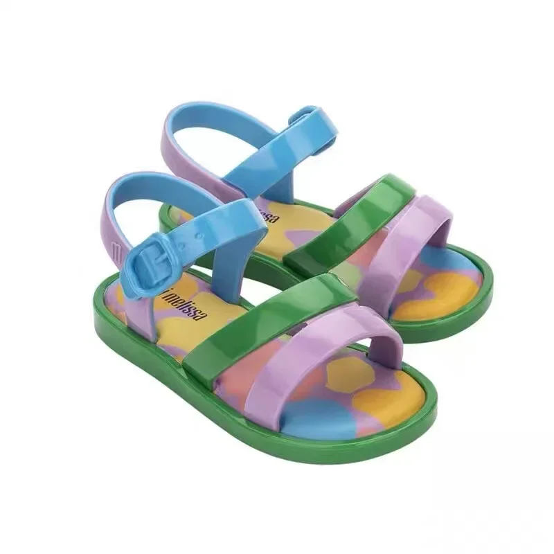 ميليسا الصيف الساخن بيع الموسم الصنادل المسطحة جيلي للفتيات طالب الأحذية المتوسطة والكبيرة الأطفال أحذية الطفل الراحة #4