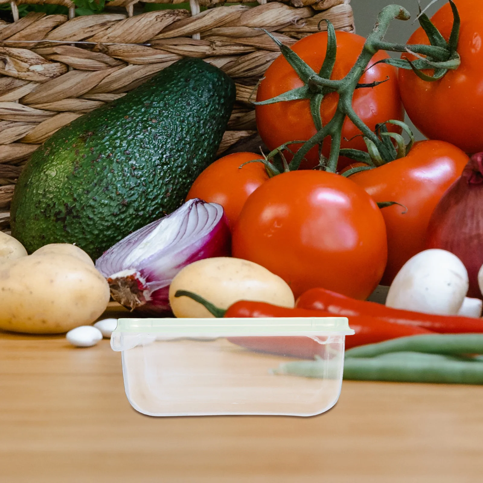 

2Pcs Kitchen Storage Containers Compact Cheese Keeper for Refrigerator Space-Saving Food Box for Cheese Butter Fruits