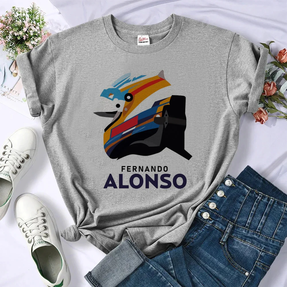 Fernando Alonso t-shirts women harajuku manga streetwear t shirt girl anime designer clothes