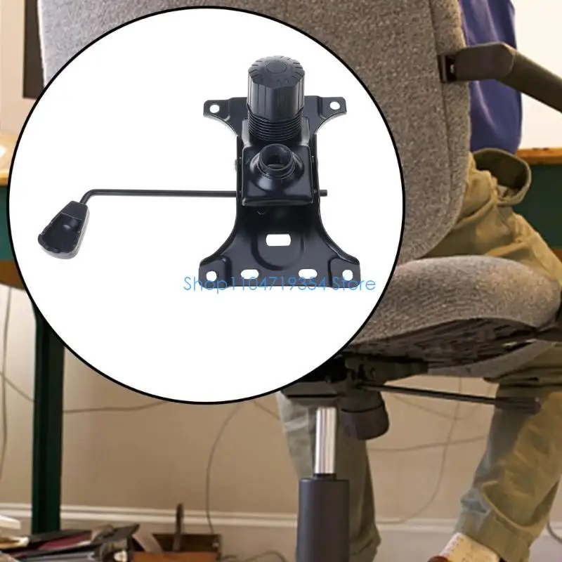 0XLD Black Steel Rotating Chair Tilt Base 360Degree Spin For Home And Office Use